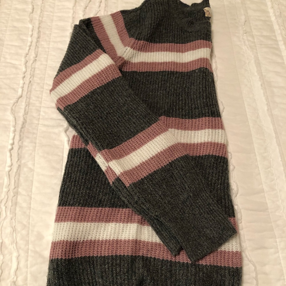 Long Sleeve Waffle Knit Sweater
